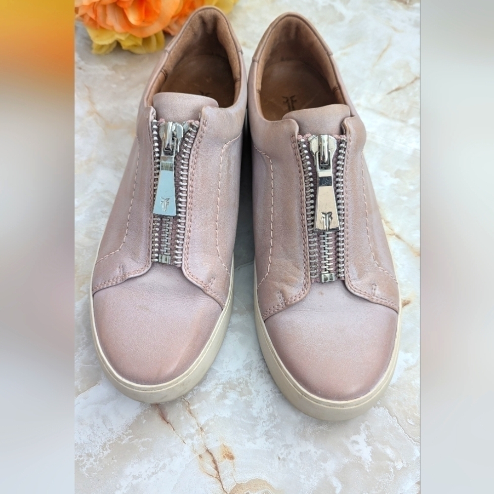 Frye Women's Lena Zip Low Sneakers Size 7.5M